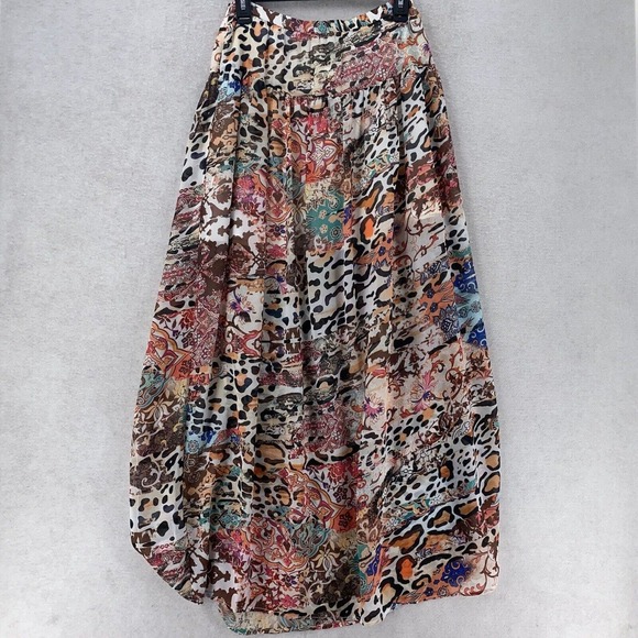 NWT Boston Proper Boho Maxi Skirt Sz 6 Colorful Abstract Flowy Southwestern - Picture 2 of 16